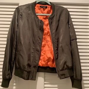 Olive green bomber jacket